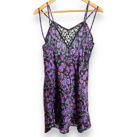 Vintage Floral Paisley Slip Mini Dress - Picture 5 of 6